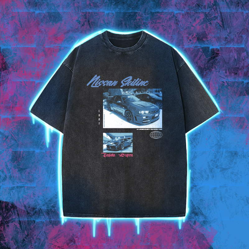 Sports car oversized t-shirt